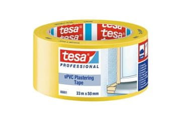 Tesa Maskirni trak Plastic masking tape 66001, UV 4 weeks, 33 m x 50 mm, yellow