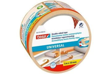 Tesa Trak za preproge Double-sided adhesive carpet tape 56170, 5 m x 50 mm, white