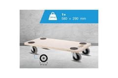 Walteco Transportna plošča Transport board for hard floors, 58 x 29 cm, MDF board, load capacity 200 kg