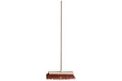 Enpro Metla Road broom, 400 x 70 mm, with 140 cm handle, 9 cm pile, red