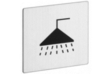 Walteco Znak za kopalnico Bathroom sign, 60 x 60 mm, self-adhesive, stainless steel