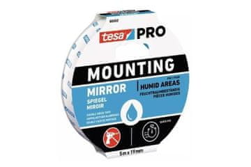 Tesa Montažni trak Double-sided adhesive mounting tape 66952, for mirrors, 1.5 m x 19 mm, white