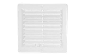 HACO Prezračevalna rešetka Ventilation grille with louver VM, 200 x 200 mm UB, white 0205