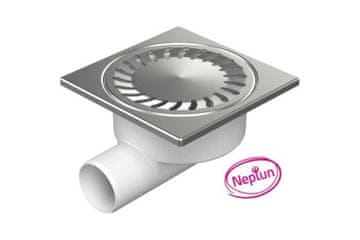Enpro Talni odtok Side floor drain NEPTUN D 50 / 95 mm, stainless steel frame, SUN grille, white