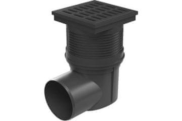 Enpro Odtok kanalizacije Side drain D 110 mm, dry flap, plastic grid, black