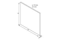 HACO Pleksi steklo plošča Panel plexiglass, gray, AV DRIM 0944/6
