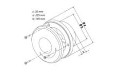 HACO Ventil Poppet valve with hot water regulation ? 150 mm, white 0425