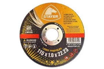 STAYER Rezalni disk Metal cutting disc PREMIUM T41, ? 115 x 1 x 22.23 mm, 10 pcs.