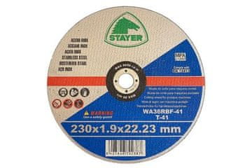 STAYER Rezalni disk Metal cutting disc STANDARD T41, O 230 x 1.9 x 22.23 mm