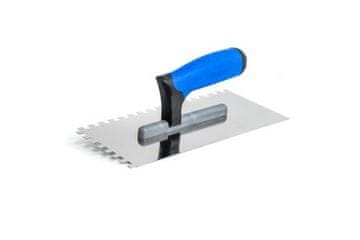 Enpro Lopatica Stainless steel trowel, 12 mm tooth, 130 x 270 mm, rubber handle