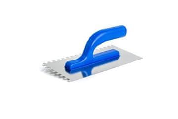 Kubala Lopatica Stainless steel trowel, 4 mm tooth, 130 x 270 mm, plastic open handle M