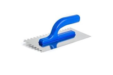 Kubala Lopatica Stainless steel trowel, 8 mm tooth, 130 x 270 mm, plastic open handle M