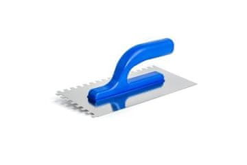 Kubala Lopatica Stainless steel trowel, 10 mm tooth, 130 x 270 mm, plastic open handle M