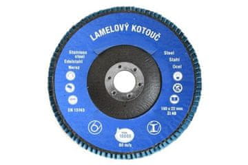 Ostatní Brusilno kolo Flap grinding disc O150 x 22 mm, P40, Zircon Classic
