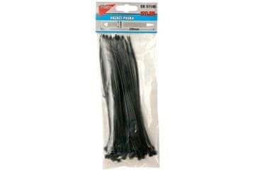 J.A.D. TOOLS Vezalni trakovi Cable ties, 300 x 4.8 mm, 100 pcs, black
