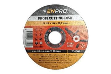 Enpro Rezalni disk za kovino Metal cutting disc PROFI, 115 x 1 x 22.2 mm