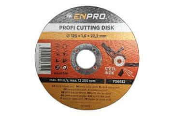Enpro Rezalni disk za kovino Metal cutting disc PROFI, 125 x 1.6 x 22.2 mm