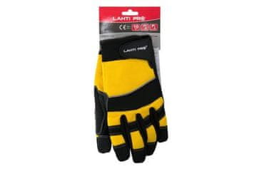 LAHTI PRO Rokavica Mechanic gloves L280810P, black-yellow, size 10