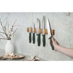 Berlingerhaus Komplet nožev BH-2978 with magnetic holder made of acacia wood 6 pcs Matte Green Collection