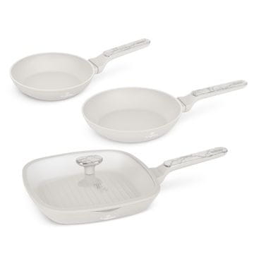 Berlingerhaus Komplet ponev s titanovo prevleko BH-8399 3 pcs Sahara Marble Collection