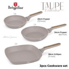 Berlingerhaus Komplet ponev s titanovo prevleko BH-8342 Taupe Nordic Collection