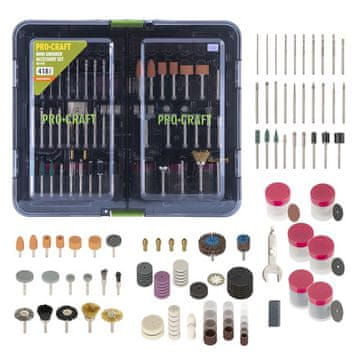 Procraft Komplet nastavkov za premi brusilnik GK-418