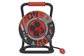 Emos Podaljševalni kabel na bobnu 82P08440 Drum 4 sockets, 40m, 2.5mm, rubber / neoprene