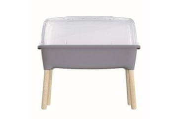 Prosperplast Sejalnik 150510 Planter RESPANA PLANTER WOOD HIGH SET, 78 cm, gray stone