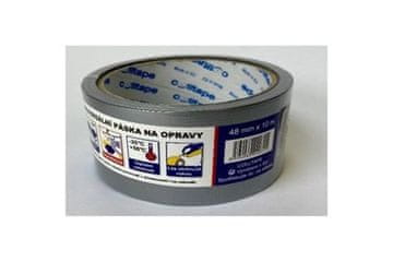 Ostatní Tekstilni trak EURO tools 138643 Textile tape - silver, 48 mm x 10 m, DUCT