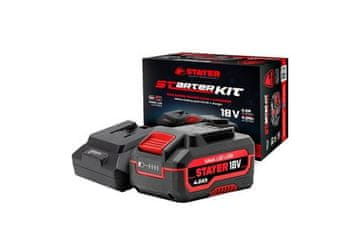 STAYER Polnilnik z baterijo 37712.1021 Charger with 4Ah battery, STARTER KIT