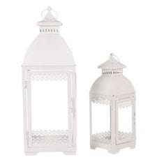Autronic Svetilka Metal lantern - four-sided, white, price for a set of 2 pieces (JL343)