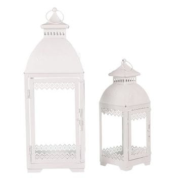 Autronic Svetilka Metal lantern - four-sided, white, price for a set of 2 pieces (JL343)