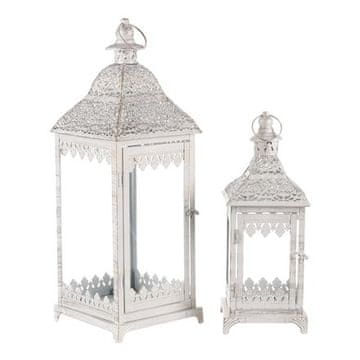 Autronic Svetilka Metal lantern - antique, white-antique, price for a set of 2 pieces (JL326)