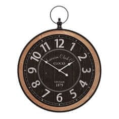 Autronic Stenska ura Wall clock - diameter 58 cm, metal and wood, pocket watch style (HW4009)