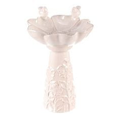Autronic Napajalnik/krmilnik Bird feeder - ceramic, flower with birds, standing, white (KEX6004 WT-S)