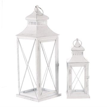 Autronic Svetilka Metal lantern - four-sided, white, price for a set of 2 pieces (LUC319)