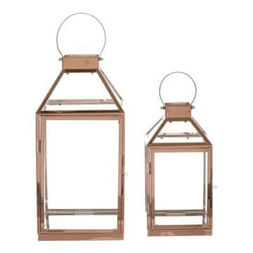 Autronic Svetilka Metal lantern, thin frames - four-sided, gold, price for a set of 2 pieces (LUC312)