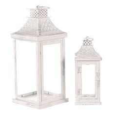 Autronic Svetilka Metal lantern - four-sided, white, price for a set of 2 pieces (LUC305)