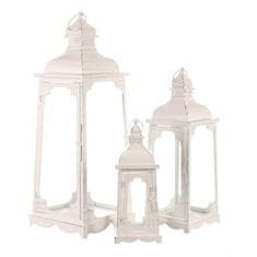 Autronic Svetilka Metal lantern - four-sided, white, price for a set of 3 pieces (LUC300)