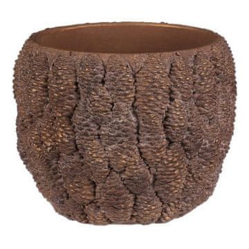 Autronic Embalaža za rože Concrete cover - cone pattern, size L, brown-gold (BMO3629-L)