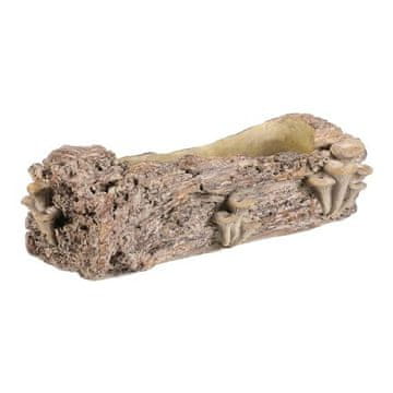 Autronic Embalaža za rože Concrete container - box, wood with mushrooms, size L, brown (BMO3616-L)