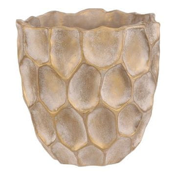 Autronic Embalaža za rože Concrete cover - cell pattern, size L, beige-gold (BMO3610-L)