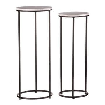 Autronic Stojalo za rože Flower stand - metal, slate top, price for set of 2 pcs (FA23-029)