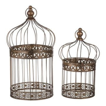 Autronic Okrasitev Metal cage - hanging, copper color, price for a set of 2 pieces (UM0857 COP)