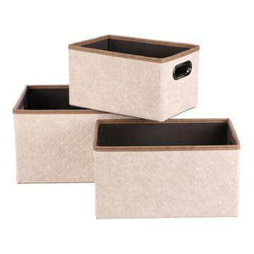 Autronic Košara za police Shelf basket - fabric with handles, cream, price per set of 3 (DT3010 CRM)