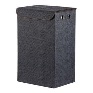 Autronic Koš za perilo Laundry basket - fabric with lid, blue color (DT3009 BLUE)