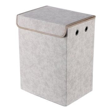 Autronic Košara iz blaga Fabric basket - foldable with lid, tall, cappuccino (DT3004 CAP)