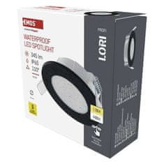 Emos Vgradna svetilka ZV1164 LED LORI 4.5W 345LM IP65 CCT black