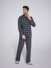 PANTONECLO Moški karirasti komplet za spanje , L