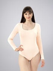 LEAFLETIC Ženski dolg Rokav Bodysuit z Gumbi, L